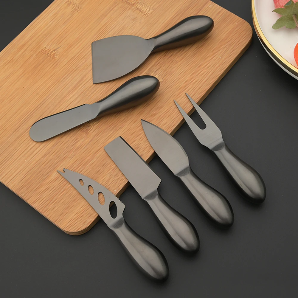 Kitchen Gadgets Vintage - 6 pezzi posate nere opache coltello