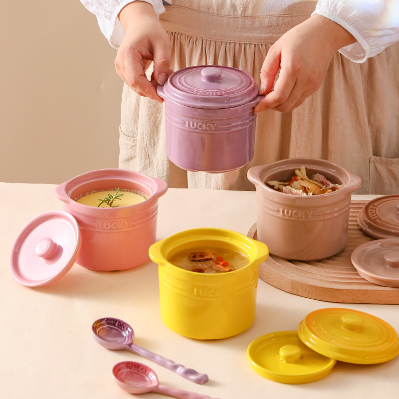 Kitchen Gadgets For Arthritic Hands - Ciotola in ceramica a doppio coperchio,