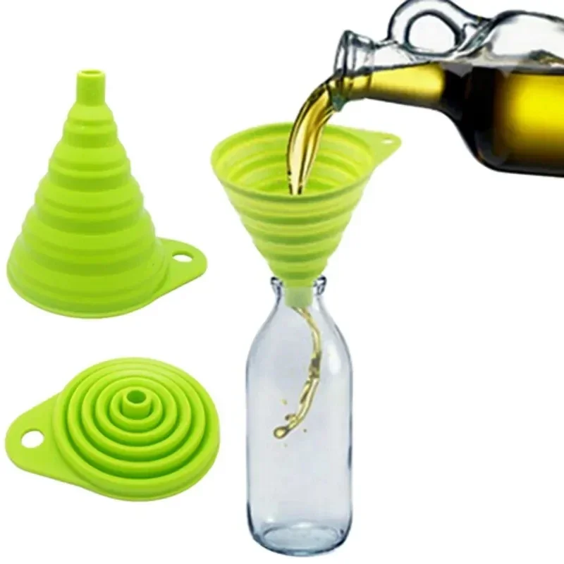 Kitchen Gadgets Design - 1/4 Pezzi Imbuto Pieghevole in Silicone,