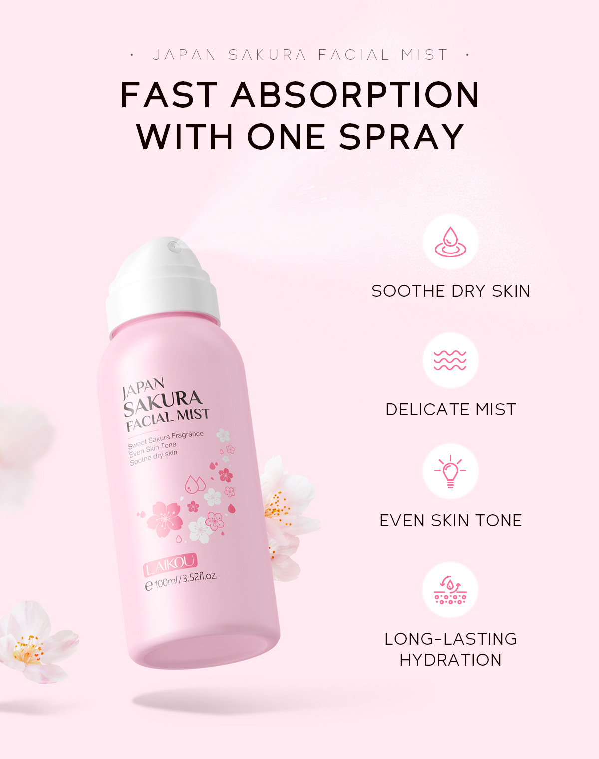 LAIKOU Sakura Nebbia per il vi - Oil Mister Spray Bottle recensione e prezzo